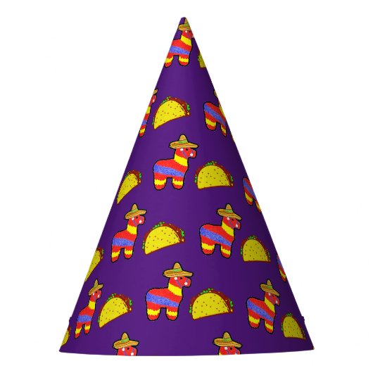 Tacos + Pinatas Feesthoedjes (Voorkant)