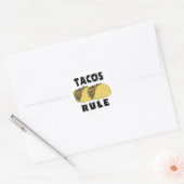 Tacos regel ronde sticker (Envelop)