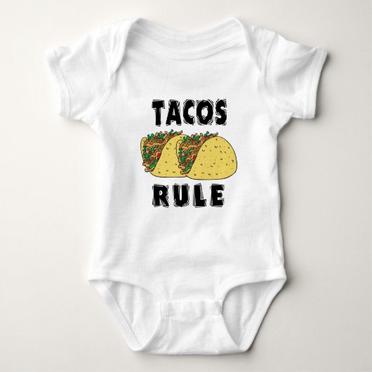 Tacos Rule Baby Romper (Voorkant)