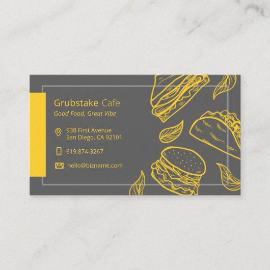 Tacos & Sandwiches Restaurant Visitekaartje (Voorkant)