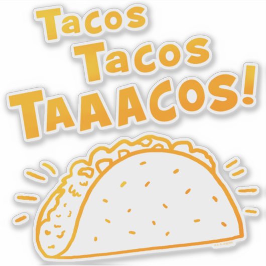 Tacos Tacos Sticker (Voorkant)