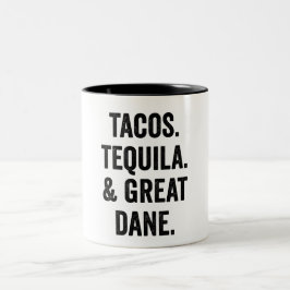 Tacos Tequila en Great Dane Tweekleurige Koffiemok