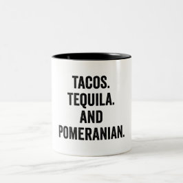 Tacos Tequila en Pommeren Tweekleurige Koffiemok