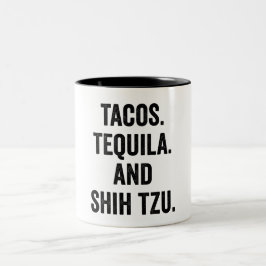 Tacos Tequila en Shih Tzu Tweekleurige Koffiemok
