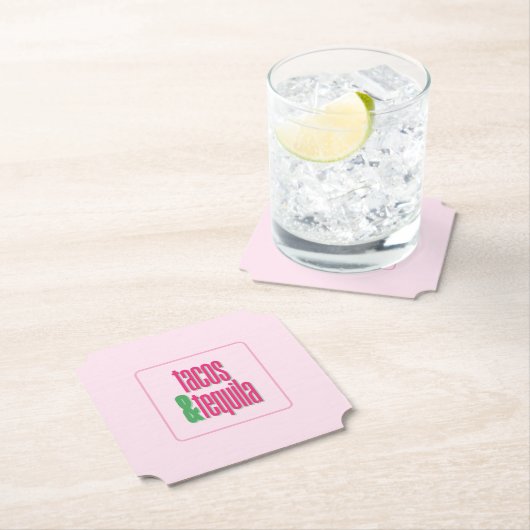Tacos Tequila Mexicaans Thema Kartonnen Onderzetters (Insitu)