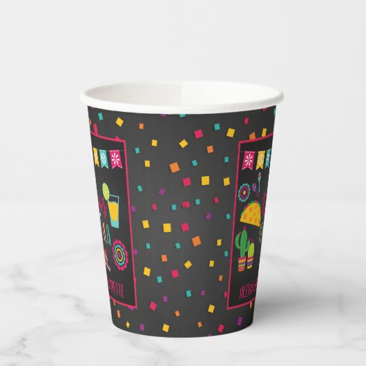 Tacos & Tequila Paper Cup - Blk Papieren Bekers (Links)