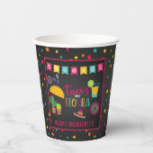 Tacos & Tequila Paper Cup - Blk Papieren Bekers (Voorkant)