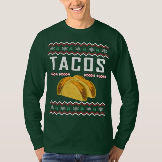 Tacos Ugly KerstSweater T-shirt (Voorkant)
