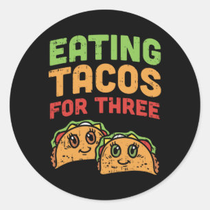 Tacos voor drie zwangerschapstranches: Cinco de Ma Ronde Sticker