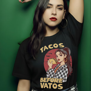 Tacos Voor Vatos Chicana Latina Grappige Foodie T-shirt