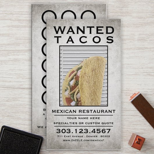 tacos voulait carte de timbre