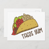 Tacos Yum Briefkaart (Voorkant / Achterkant)