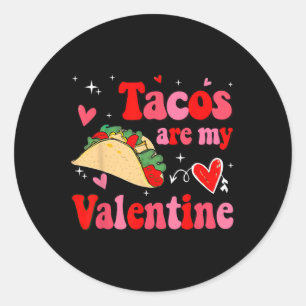 Taco's zijn mijn Valentijn Grappige Mexicaanse Val Ronde Sticker
