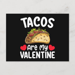 taco's zijn mijn valentijnsdag grappige voedsel li briefkaart