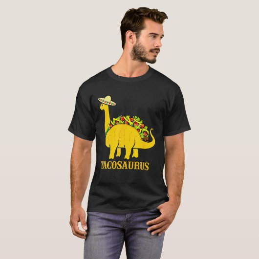 Tacosaurus Cinco De Mayo Funny Taco Dinosaur Funny T-shirt (Voorkant volledig)