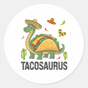 Tacosaurus Dinosaur Taco Rex Funny Cinco de Mayo Ronde Sticker