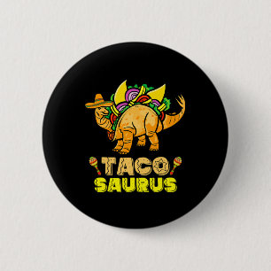 Tacosaurus Shirt Kind Taco Cinco de Mayo Kind Dino Ronde Button 5,7 Cm