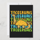 Tacosaurus Taco Saurus Cinco de Mayo Funny Taco Kaart (Achterkant)