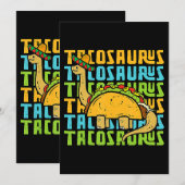 Tacosaurus Taco Saurus Cinco de Mayo Funny Taco Kaart (Voorkant / Achterkant)