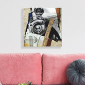 Tacot 1d Collage baissier avec toile monogramme P (Insitu(Salon))