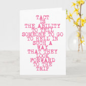 TACT - Drôle, Devis sarcastique - Carte de voeux (Fleur jaune)