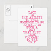 TACT - Grappig, sarcastisch citaat Briefkaart (Voorkant / Achterkant)