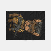 Tactical Frenchie Funny Dog Bulldog With Nvg Meme Fleece Deken (Voorkant (Horizontaal))