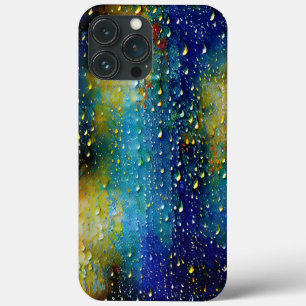Tactile Blue Yellow Aqua Rain druppelt samenstelli iPhone 13 Pro Max Hoesje