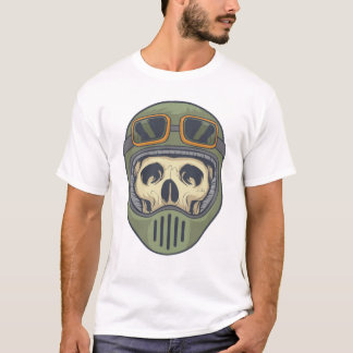 Tactisch Schedel Helm Grafisch T-Shirt
