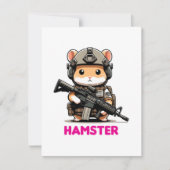 Tactische hamster feestdagenkaart (Voorkant)
