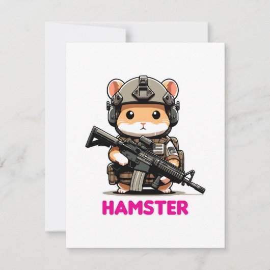 Tactische hamster feestdagenkaart (Voorkant)