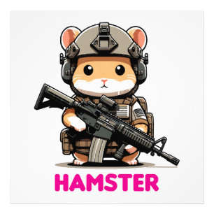 Tactische Hamster Foto Afdruk