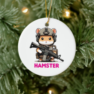 Tactische Hamster Keramisch Ornament
