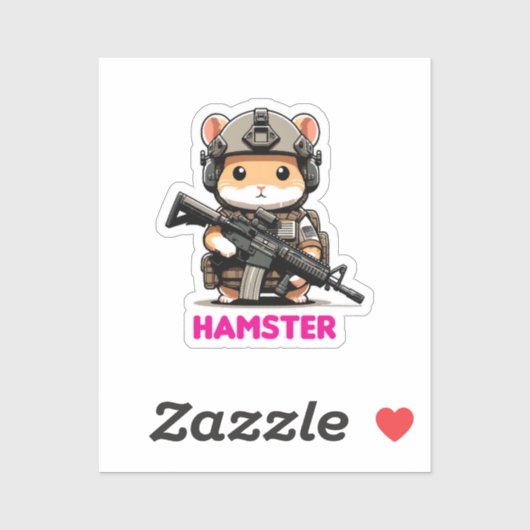 Tactische hamster sticker (Vel)