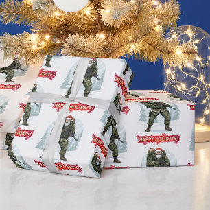 Tactische Kerstman Kerst Inpakpapier
