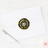 Tactische Schedel Doelwit Camouflage Precisie Aanv Ronde Sticker (Envelop)