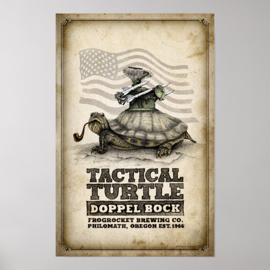 Tactische schildpad Doppel Bock Poster (Voorkant)