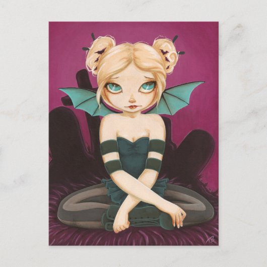 Tad Batty - bat fairy briefkaart (Voorkant)