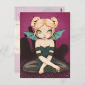 Tad Batty - Carte postale de fée de chauve-souris (Devant / Derrière)