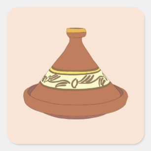 Tadzjiekse hand getekend - ط ا ج ن ي vierkante sticker