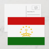 Tadzjiekse vlag, vlag van Tadzjikistan Briefkaart (Voorkant / Achterkant)