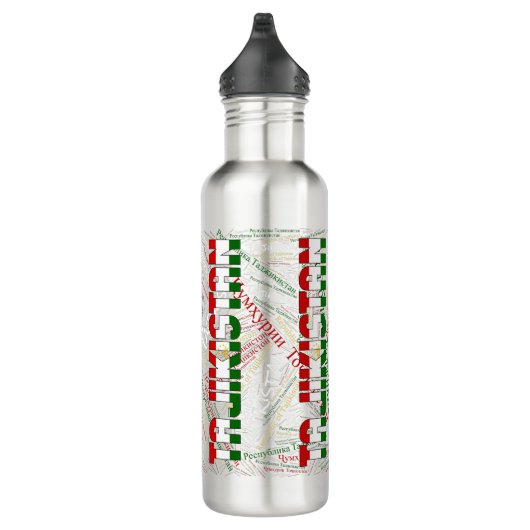 Tadzjikistaanse vlag: een prachtig patriottisch waterfles (Rechts)