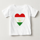 Tadzjikistan Flag Hart T-shirt (Voorkant)