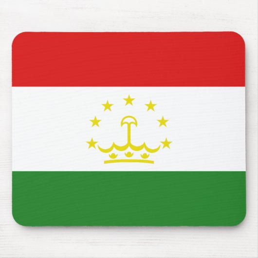 Tadzjikistan Flag Mousepad Muismat (Voorkant)