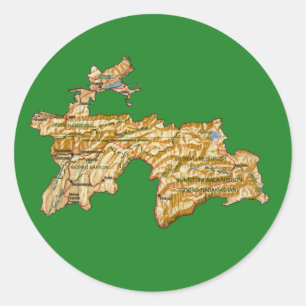 Tadzjikistan kaart sticker