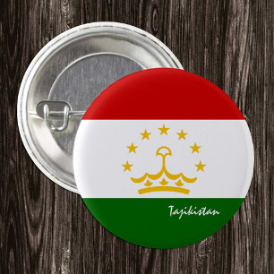 Tadzjikistan-knop, patriottische Tadzjikistan-vlag Ronde Button 3,2 Cm