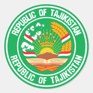 Tadzjikistan Round Embleem Ronde Sticker