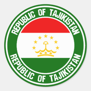 Tadzjikistan Round Embleem Ronde Sticker