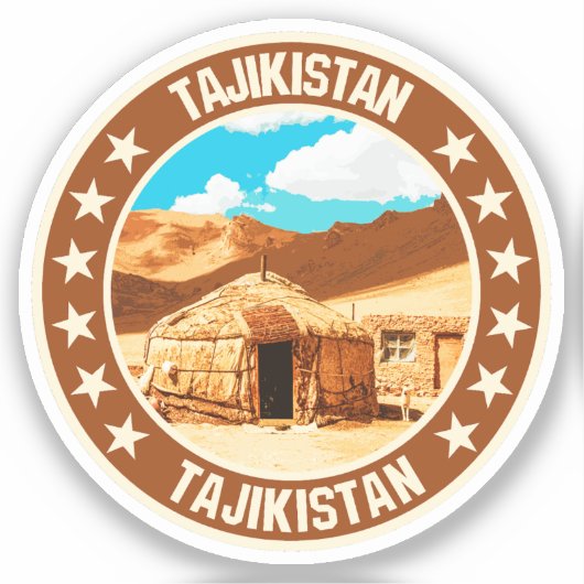 Tadzjikistan Sticker (Voorkant)