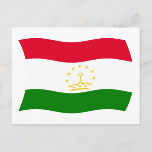 Tadzjikistan Vlag Ansichtkaart Briefkaart